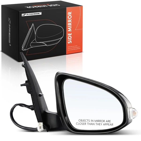2014-2019 Toyota Corolla Right Passenger Side Mirror, Powered, with Heated, Black A-Premium APMI065