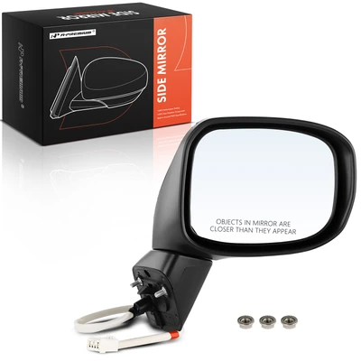 Front Passenger Black Manual Folding Mirror