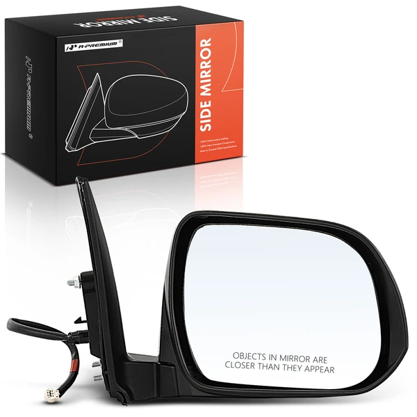 Right Passenger Side Mirror, Powered, with Heated, Black A-Premium APMI387