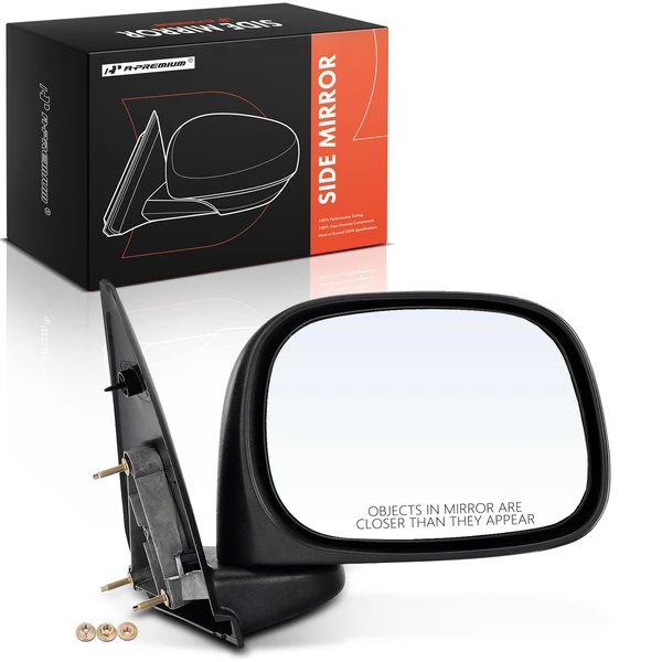 Right Passenger Side Mirror, Manual, Black A-Premium APMI255