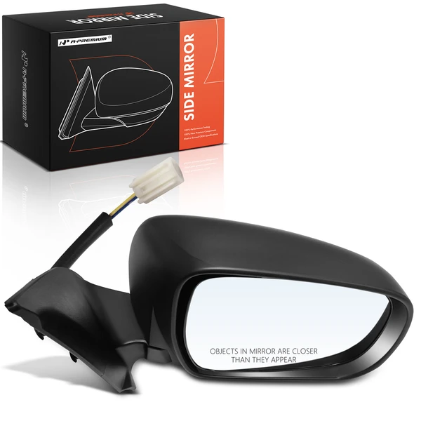 Right Passenger Side Mirror, Powered, Paintable Black A-Premium APMI3023TW