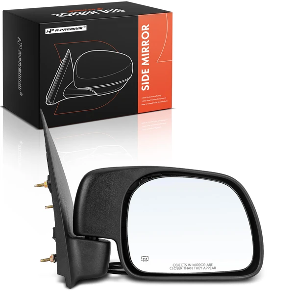 1999-2007 Ford F-250 Super Duty Right Passenger Side Mirror, Powered, with Heated, Black A-Premium APMI257