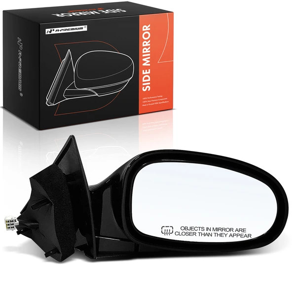 Right Passenger Side Mirror, with Heating, Manual Adjustment, Manual Folding, Black A-Premium APMI2731TW