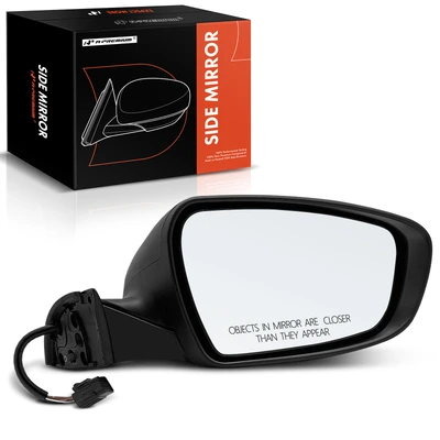 Passenger Right Black Power Heated Folding Mirror