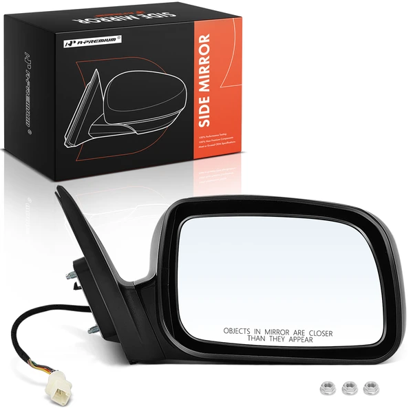 2007-2011 Toyota Camry Right Passenger Side Mirror, with Heating, Power Adjustment, Non-Folding, Black A-Premium APMI1765