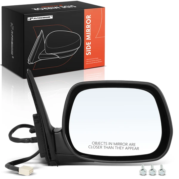 Right Passenger Side Mirror, Powered, with Heated, Black A-Premium APMI372