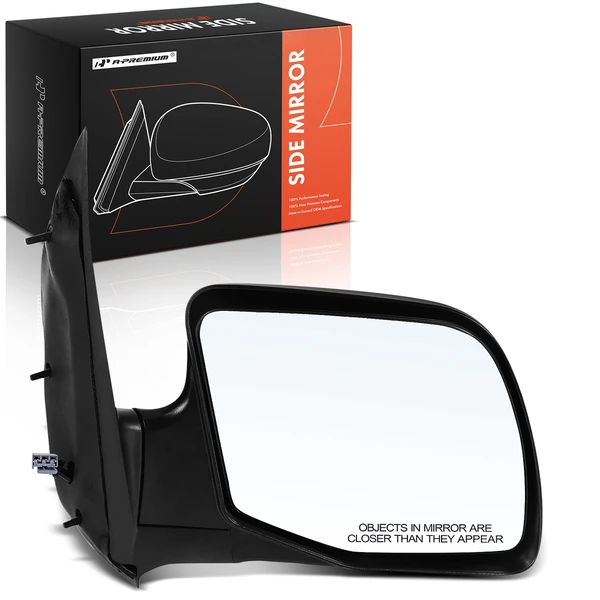2003-2004 Ford E-450 Super Duty Right Passenger Side Mirror, Powered 2003-2004 Ford E-450 Super Duty, Black A-Premium APMI2736TW