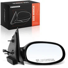 2001-2005 Saturn L300 Passenger Side Mirror Assembly, Power Adjustment, Non-Folding, Smooth Black A-Premium APMI2737TW