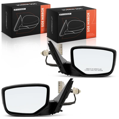 2 Pcs Driver & Passenger Black Mirror with Power Glass Adjust