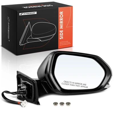 Front Passenger Black Power Heated Mirror