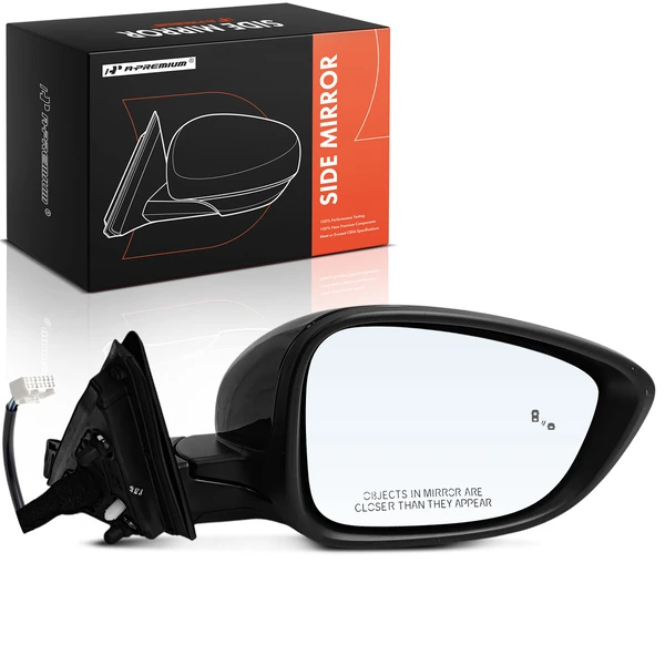 2023-2024 Honda Accord Right Passenger Side Mirror, with Heating, Power Adjustment, Manual Folding, Black A-Premium APMI3149TW