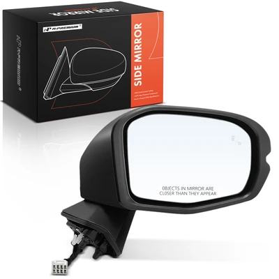 Passenger Black Power Heater Mirror with Manual Folding