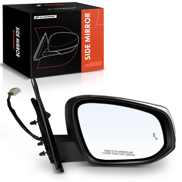 Right Passenger Side Mirror, Powered, with Heated, Chrome A-Premium APMI1368TW