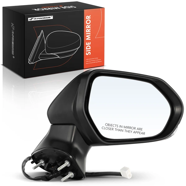 Right Passenger Side Mirror, Powered, with Heated, Black A-Premium APMI079