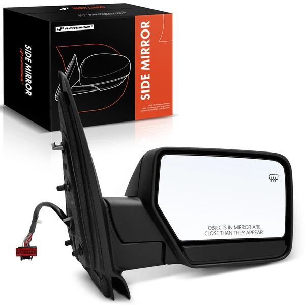 2007-2010 Ford Expedition Right Passenger Side Mirror, with Heating, Power Adjustment, Manual Folding, Textured Black A-Premium APMI1373TW