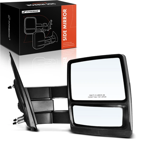 Right Passenger Side Mirror, Manual Adjustment, Manual Folding, Textured Black A-Premium APMI2370TW