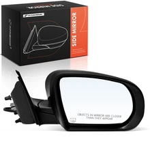 2014-2018 Jeep Cherokee Right Passenger Side Mirror, Powered, with Heated, Smooth Black A-Premium APMI1386TW