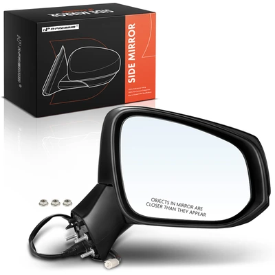 Front Passenger Black Manual Folding Mirror