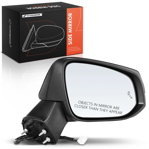 Right Passenger Side Mirror, Powered, with Heated, Black A-Premium APMI083