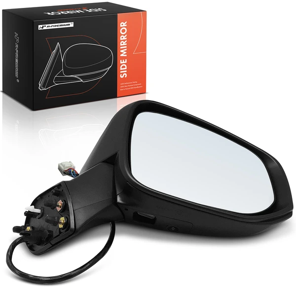 Right Passenger Side Mirror, Powered, with Heated, Smooth Black A-Premium APMI1391TW