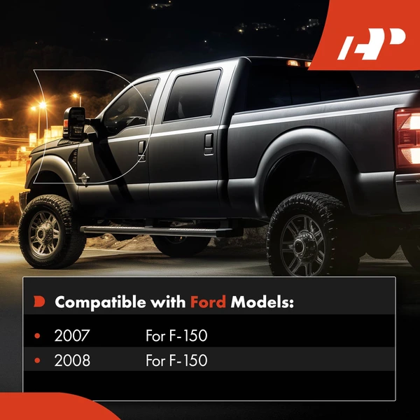 Right Passenger Side Mirror, with Heating, Power Adjustment, Manual Folding, Smooth Black A-Premium APMI2372TW