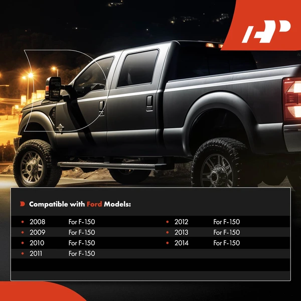 Right Passenger Side Mirror, with Heating, Power Adjustment, Manual Folding, Chrome A-Premium APMI2373TW