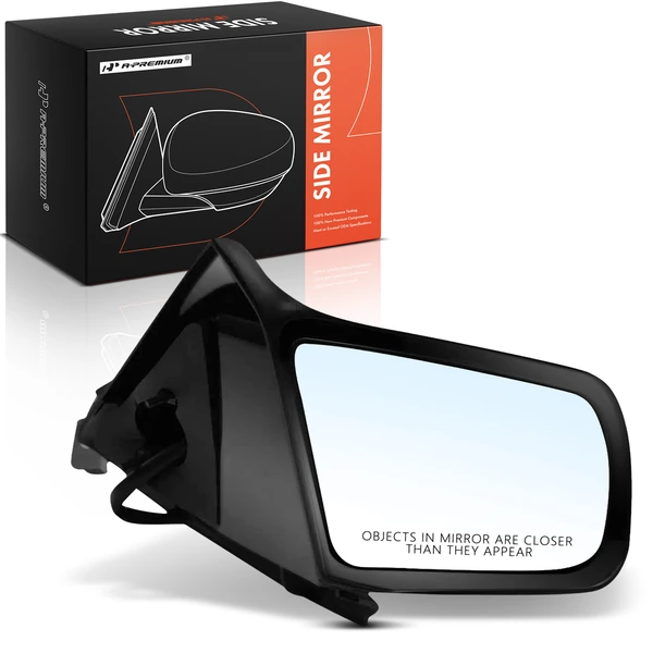 Right Passenger Side Mirror, Power Adjustment, Non-Folding, Black A-Premium APMI2749TW