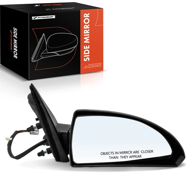 2009-2013 Chevrolet Impala Right Passenger Side Mirror, Powered, with Heated, Smooth Black A-Premium APMI831