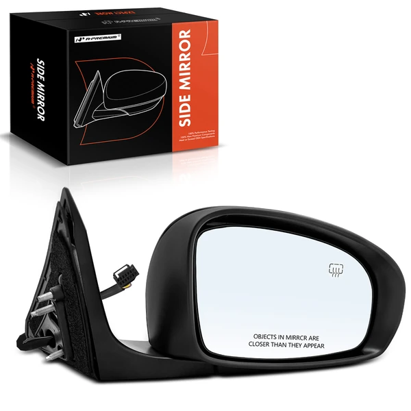Right Passenger Side Mirror, Powered, with Heated, Smooth Black A-Premium APMI1393TW