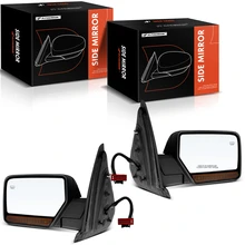 2011 Ford Expedition Driver & Passenger Mirror, Powered, with Heated, Textured Black A-Premium APMI1396TW