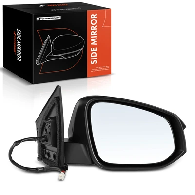 Front Passenger Black Manual Folding Mirror