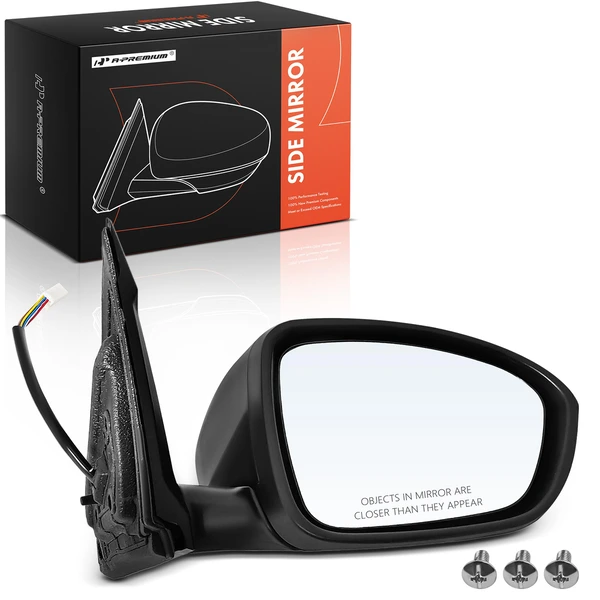 2019-2023 Nissan Altima Right Passenger Side Mirror, Powered, with Heated, Smooth Black A-Premium APMI2365TW