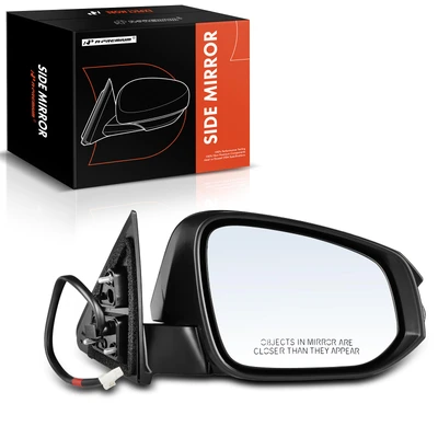 Front Passenger Black Power Heated Mirror