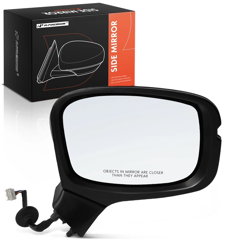 Right Passenger Side Mirror, Powered, with Heated, Smooth Black A-Premium APMI2367TW