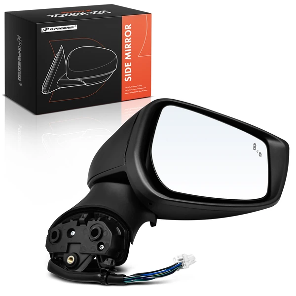 2020-2024 Nissan Versa Right Passenger Side Mirror, Powered, with Heated, Smooth Black A-Premium APMI1348TW