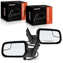 2 Pcs Driver & Passenger Chrome Mirror with Power Glass Adjust
