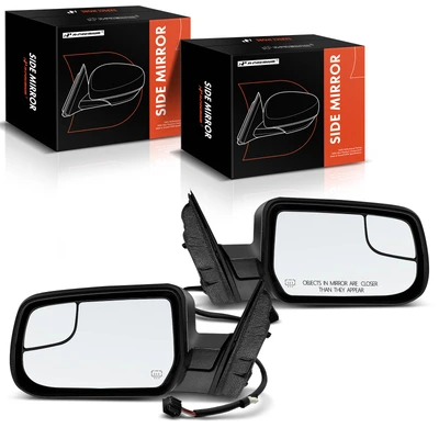 2 Pcs Driver & Passenger Chrome Mirror with Power Glass Adjust