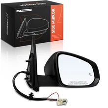 2024-2025 Toyota Tacoma Passenger Side Mirror Assembly, with Heating, Power Adjustmented, Black A-Premium APMI3434TW