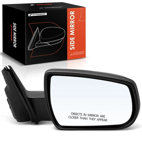 Right Passenger Side Mirror, Power Adjustment, Non-Folding, Smooth Black A-Premium APMI1437TW