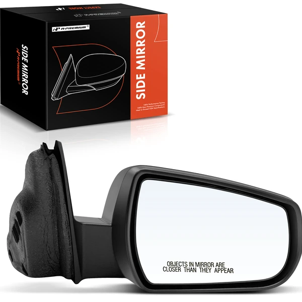 Right Passenger Side Mirror, Powered, with Heated, Smooth Black A-Premium APMI836