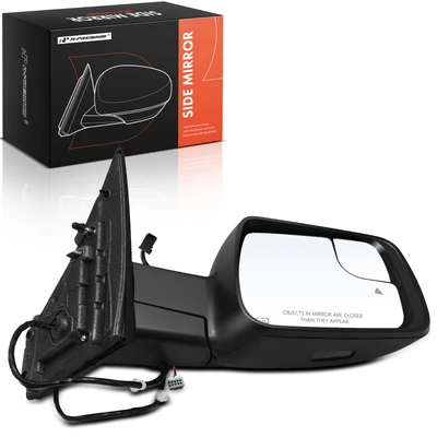 Right Passenger Side Mirror, with Heating, Power Adjustment, Power Folding, Textured Black A-Premium APMI1442TW