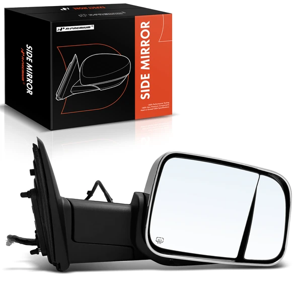 Right Passenger Side Mirror, Powered, with Heated, Chrome A-Premium APMI1448TW