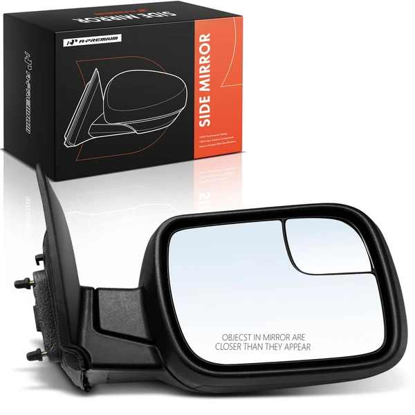 2011-2015 Ford Explorer Right Passenger Side Mirror Assembly, Power Adjustment, Manual Folding, Textured Black A-Premium APMI3436TW