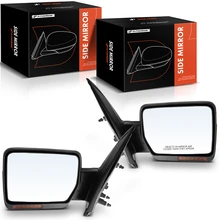 2 Pcs Driver & Passenger Black Mirror with Power Glass Adjust