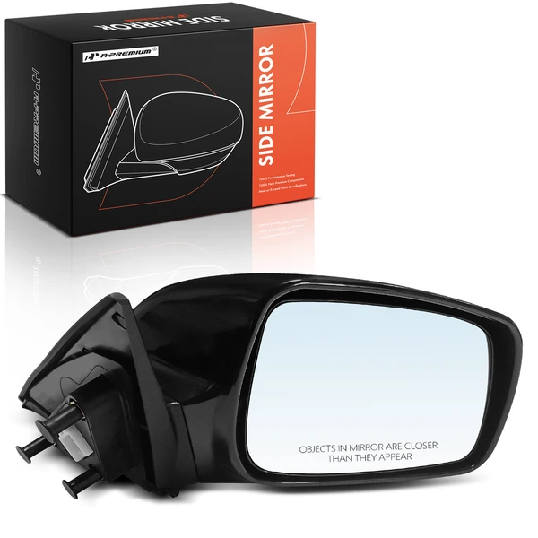 Right Passenger Side Mirror, Power Adjustment, Non-Folding, Smooth Black A-Premium APMI3039TW