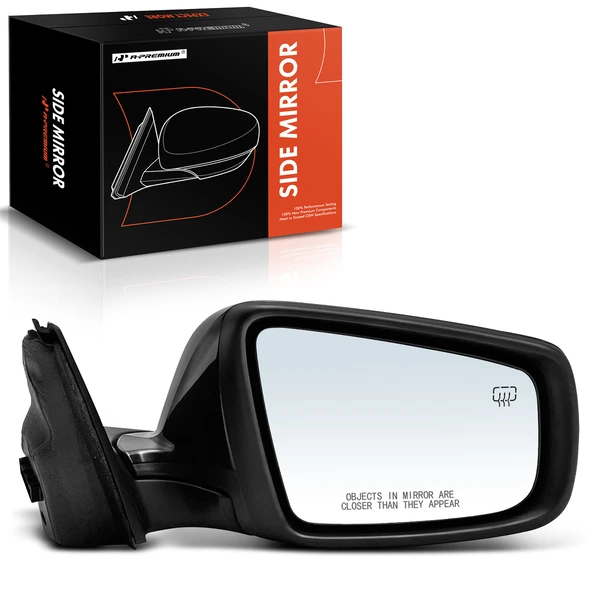 2010 Buick Allure Right Passenger Side Mirror, Powered, with Heated, Smooth Black A-Premium APMI1408TW