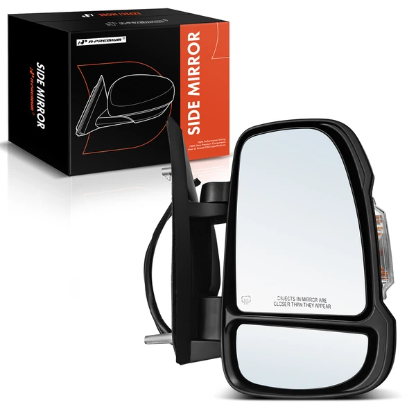 2014-2023 Ram ProMaster 1500 Right Passenger Side Mirror, Powered, with Heated, Textured Black A-Premium APMI1415TW