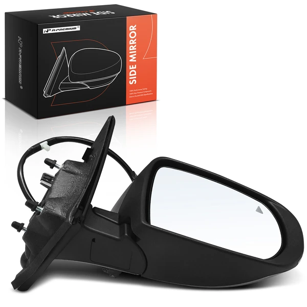 2017-2022 Jeep Compass Right Passenger Side Mirror, with Heating, Power Adjustment, Manual Folding, Smooth Black A-Premium APMI1457TW