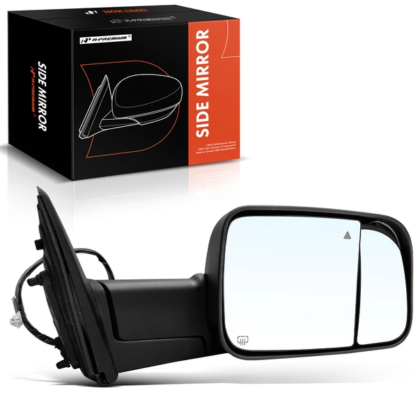 2019-2022 Ram 3500 Right Passenger Side Mirror, Powered, with Heated, Textured Black A-Premium APMI1459TW