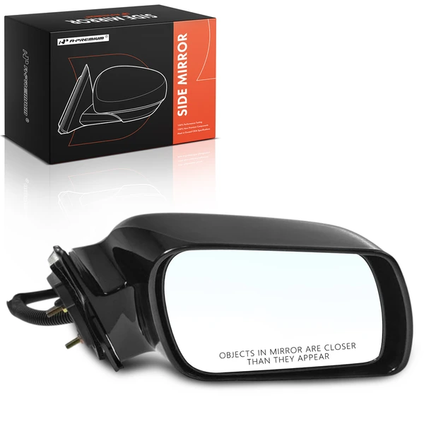 Right Passenger Side Mirror, Powered, Paintable Black A-Premium APMI3054TW